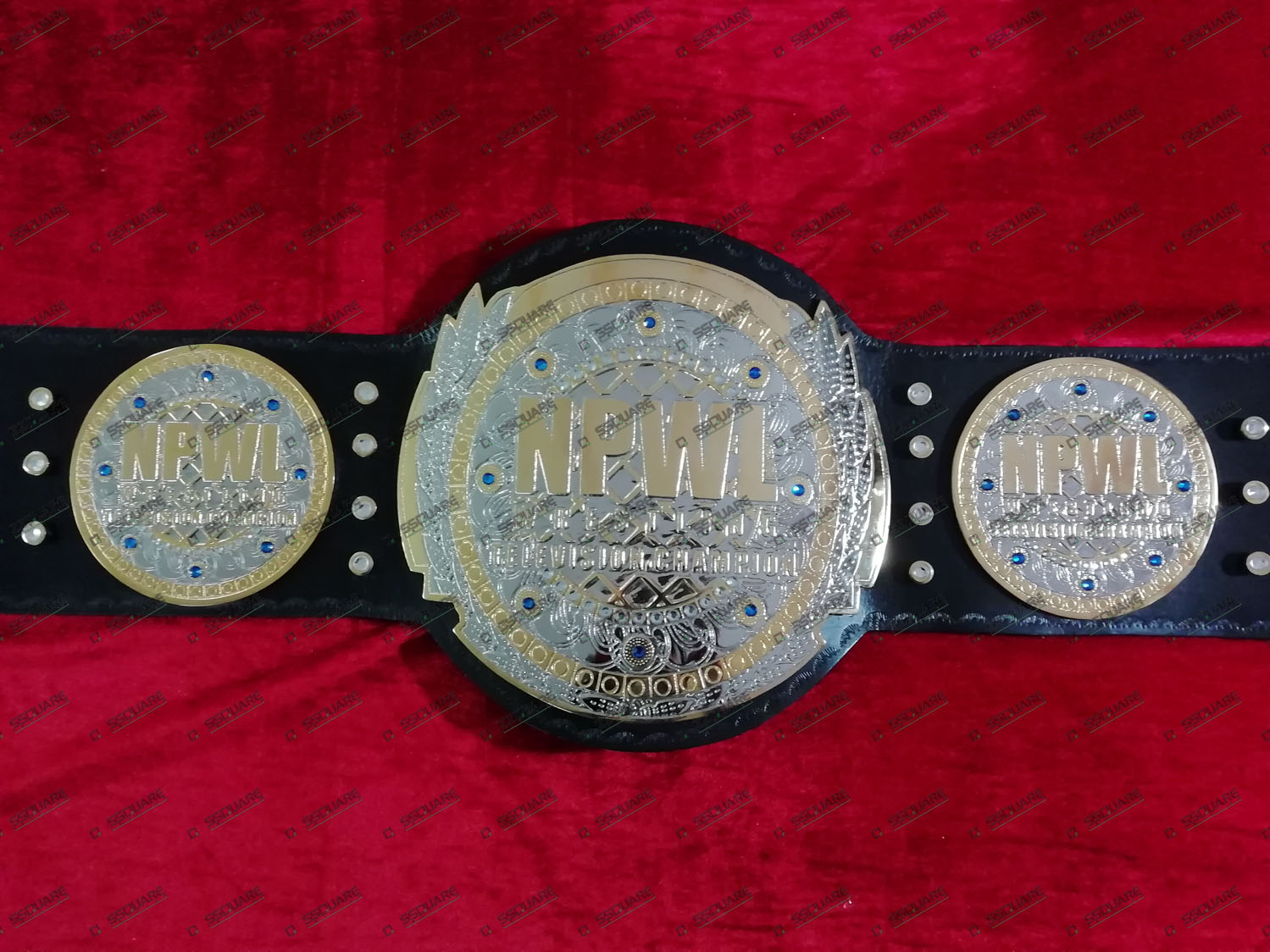 NPWL Television Wrestling Champion custom belt