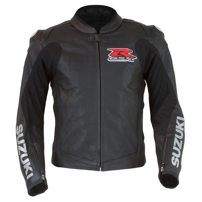 SUZUKI GSX-R Men's Custom Motorbike Racing Black Leather Jacket - SSI  Championship Belts