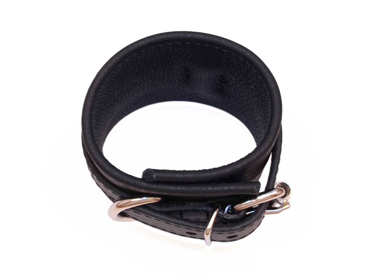 classic bondage leathe cuffs black 3