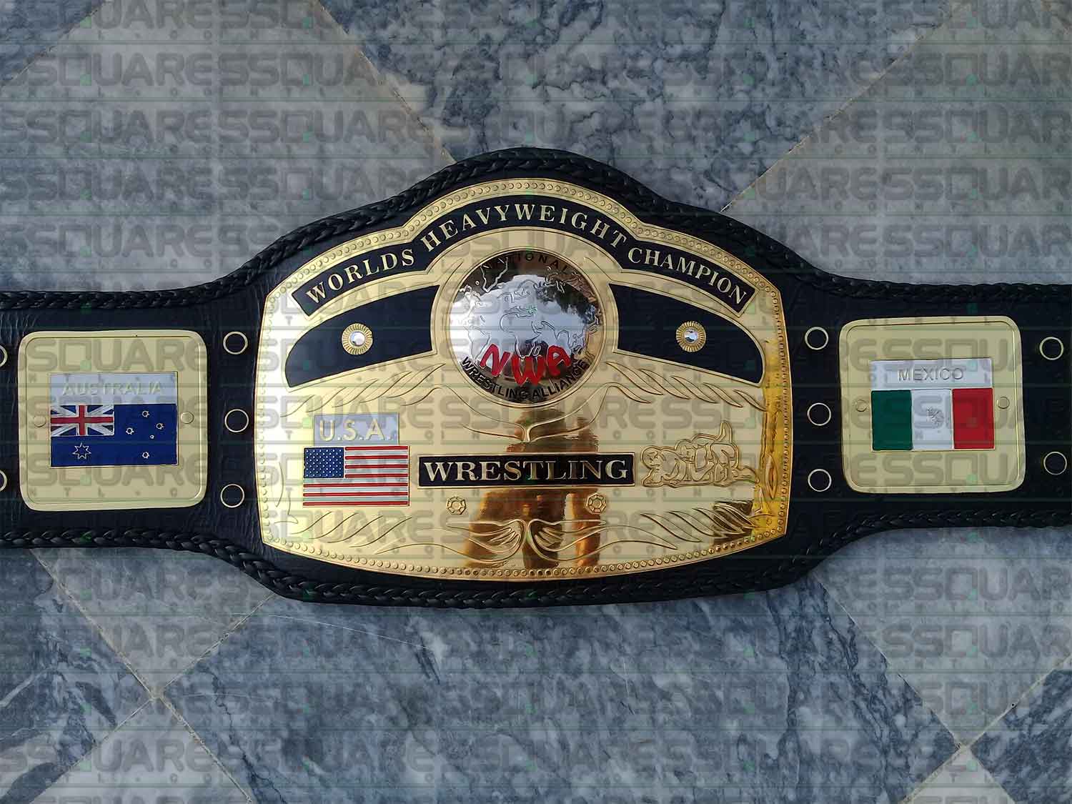 NWA Domed Globe Heavyweight Wrestling Champion replica belt