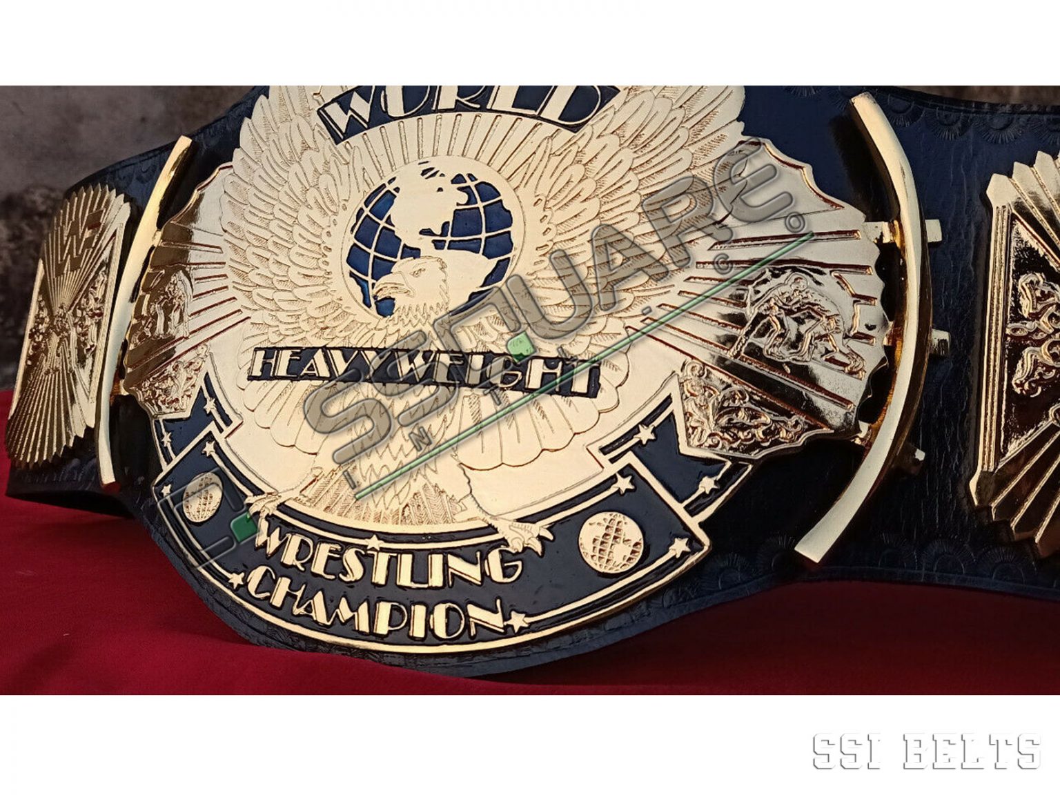 WWF Winged Eagle Wrestling Championship Belt With K Gold Plating SSI Championship Belts