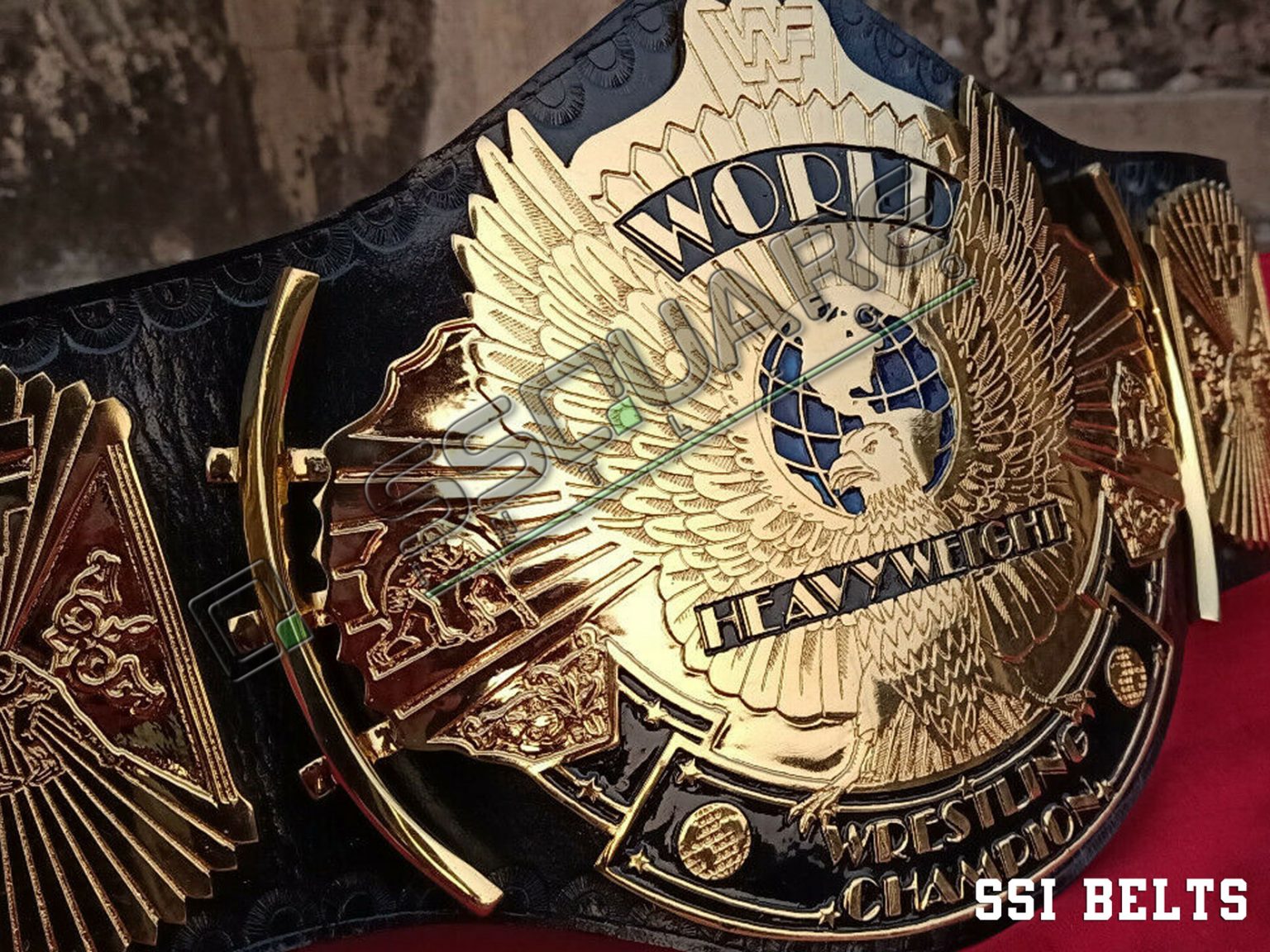 WWF Winged Eagle Wrestling Championship Belt with 24K Gold plating ⋆ ...