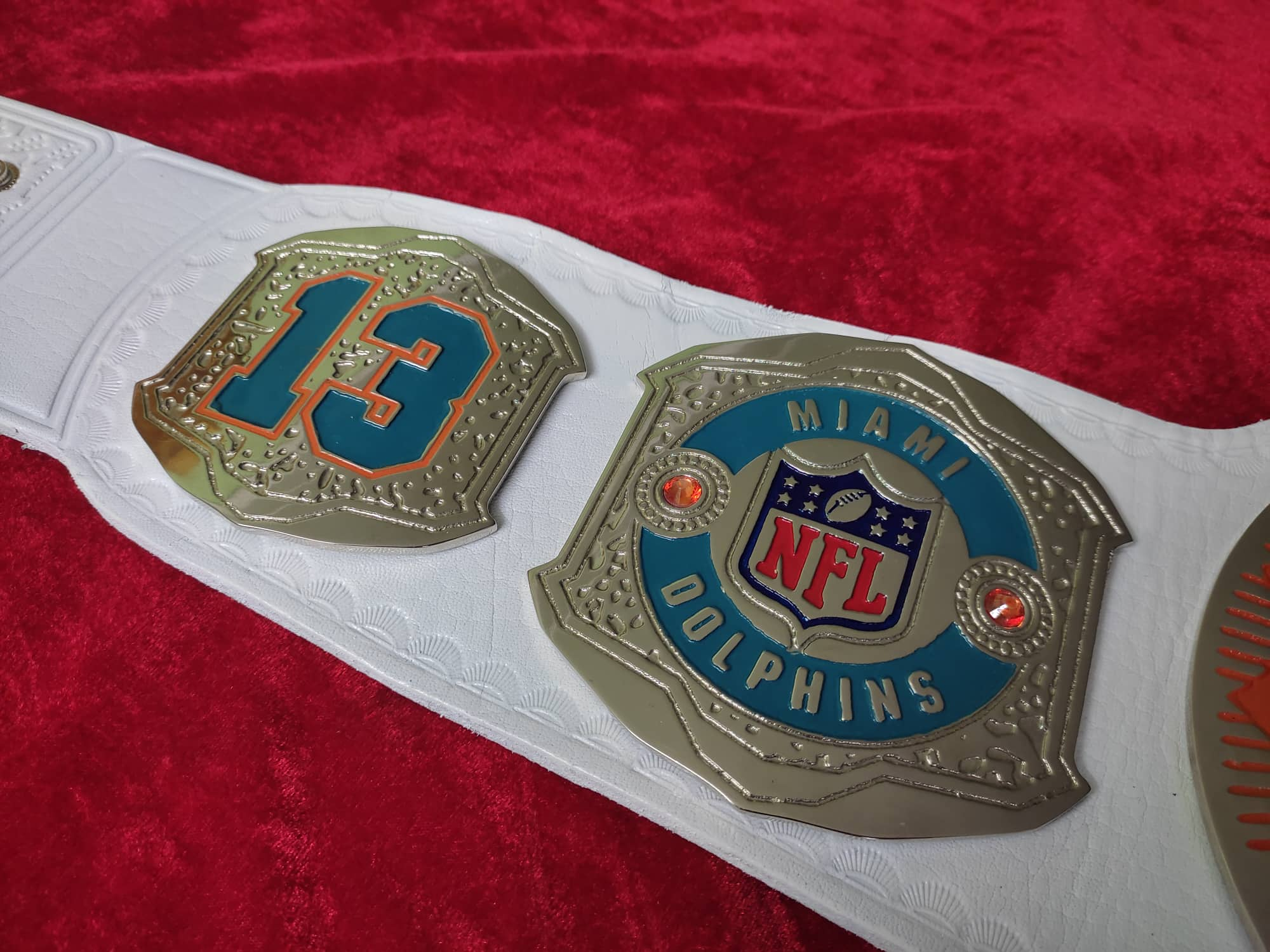 Custom Miami Dolphins Wwe Legacy Title Belt Shirt